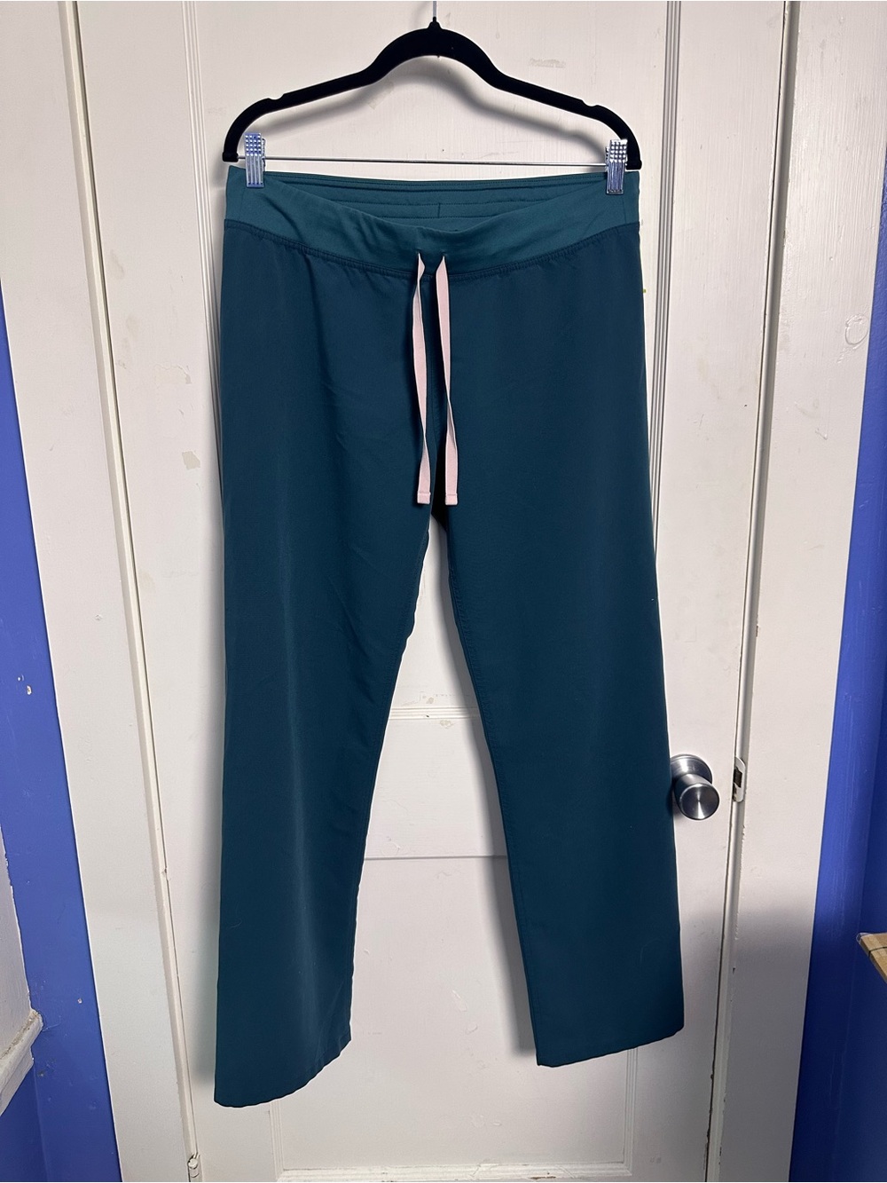 FIGS Technical Collection Teal Blue Scrub Pants Size Medium